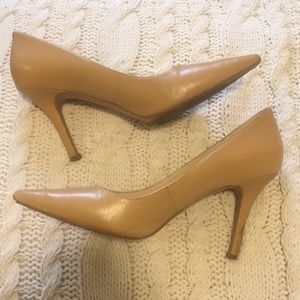 Nine West Beige Pointed Toe Heels